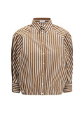 Brunello Cucinelli Women Shadow Stripe Poplin Shirt