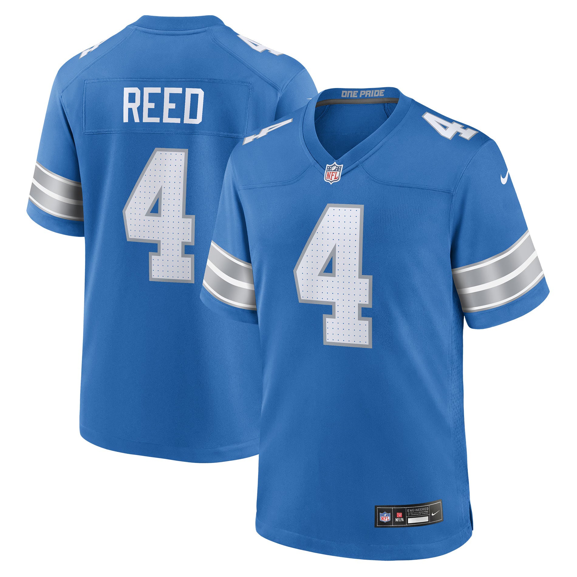 Detroit Lions D.J. Reed Blue Team Game Jersey
