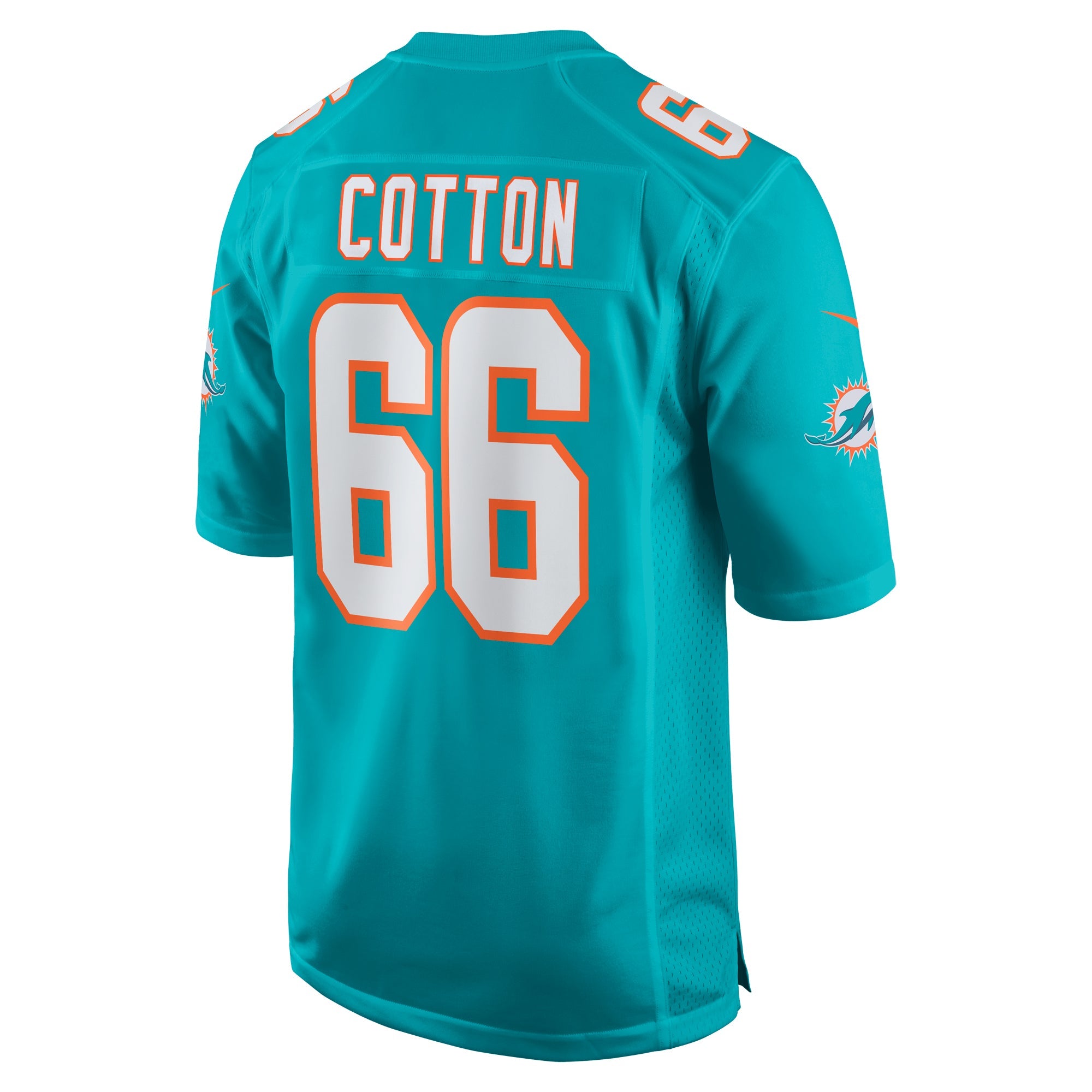 Miami Dolphins Lester Cotton Sr. Aqua Home Game Player Jersey