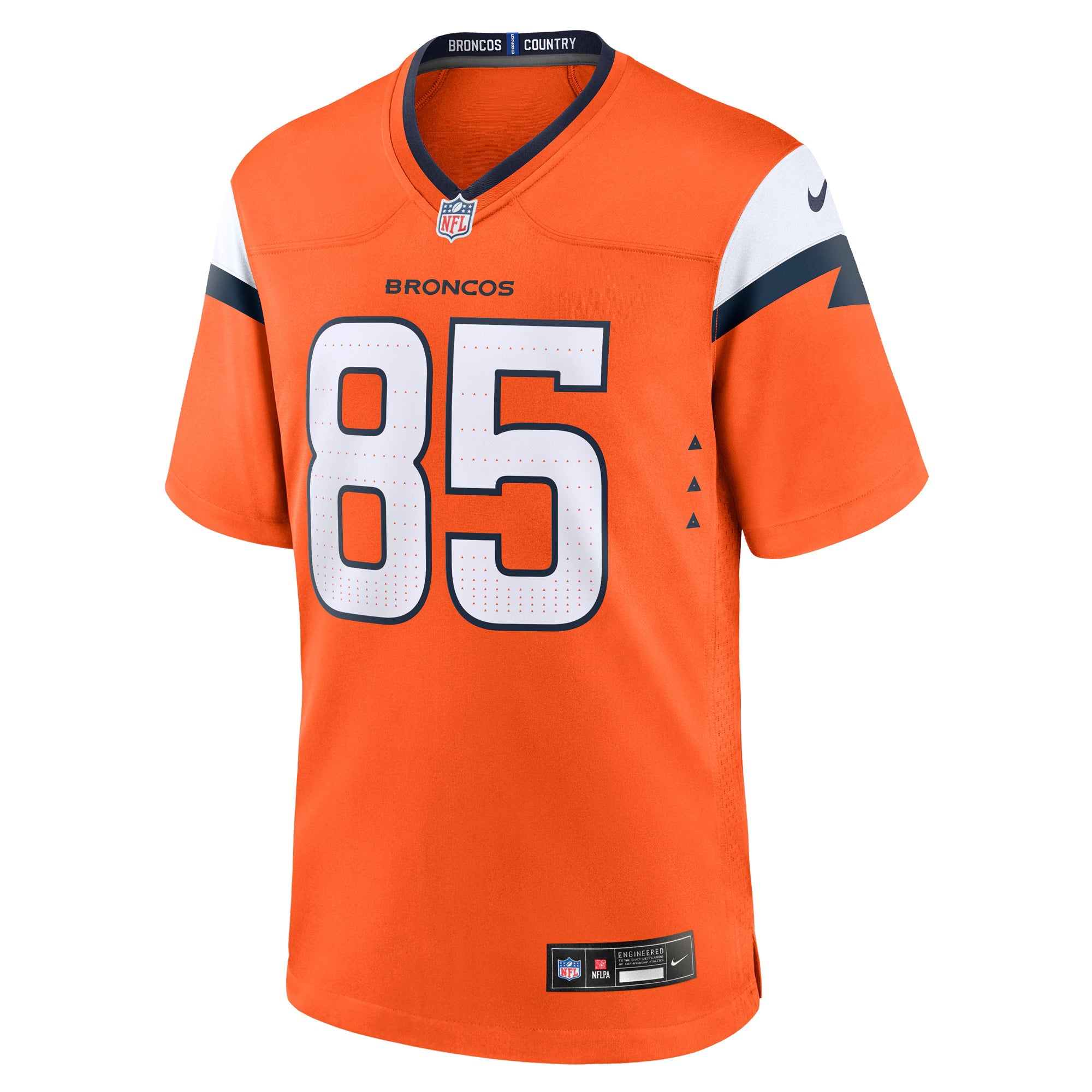 Denver Broncos Lucas Krull Orange Team Game Jersey