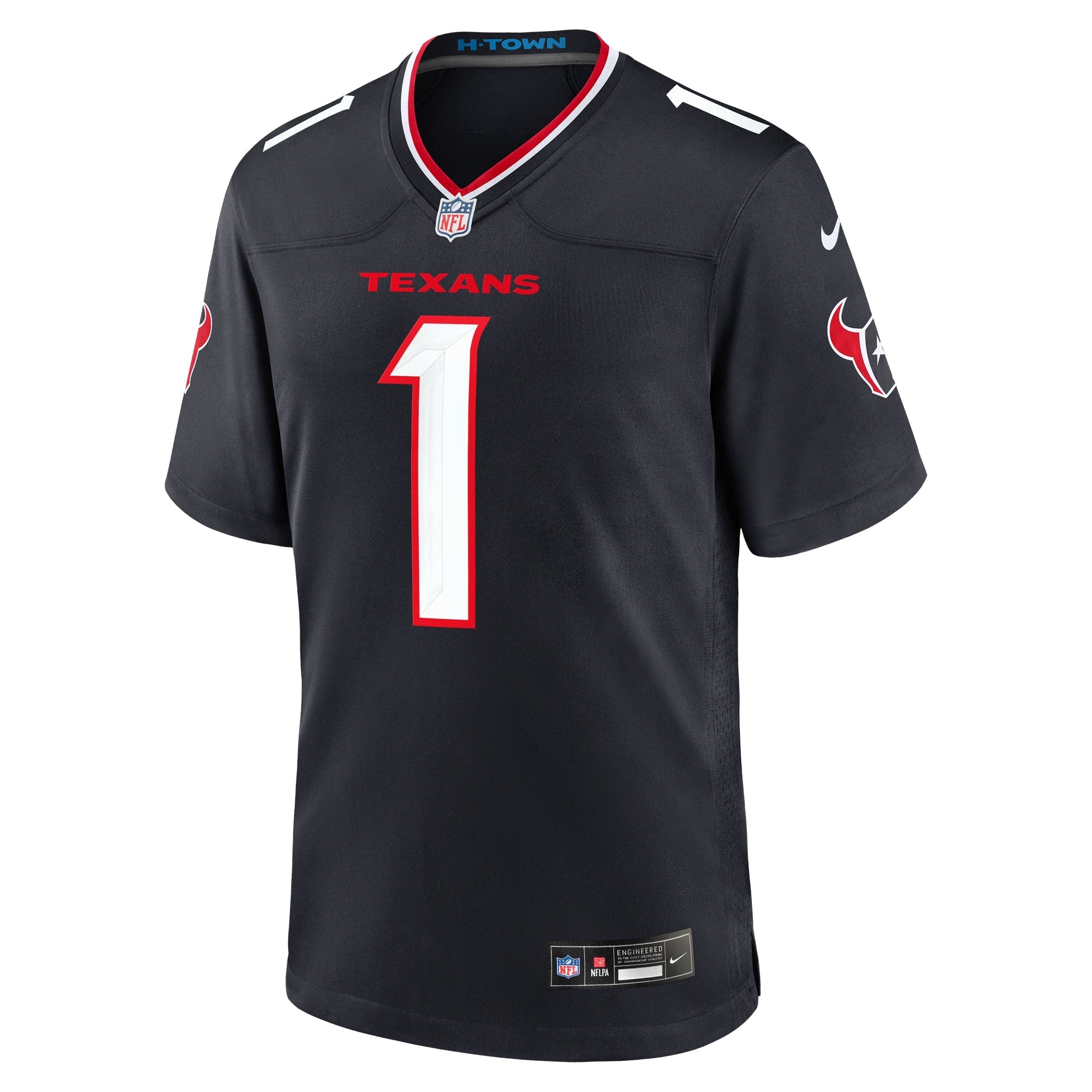 Houston Texans Navy #1 Dad Game Jersey