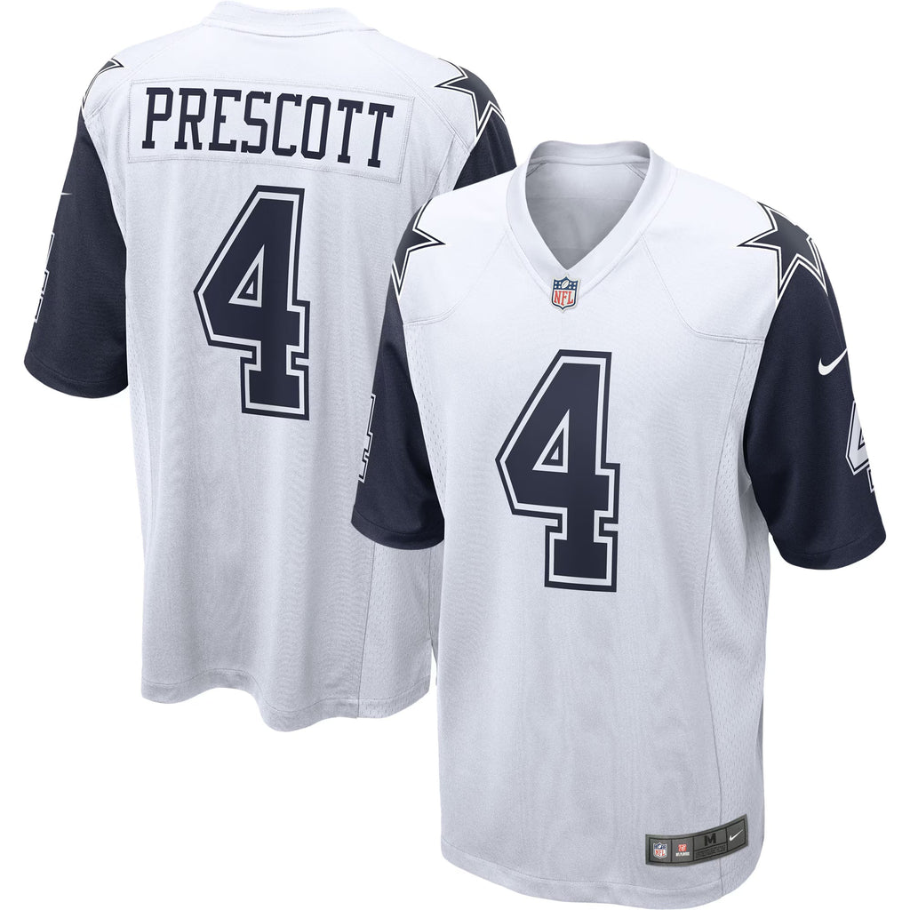 Dallas Cowboys Dak Prescott White Alternate Game Team Jersey