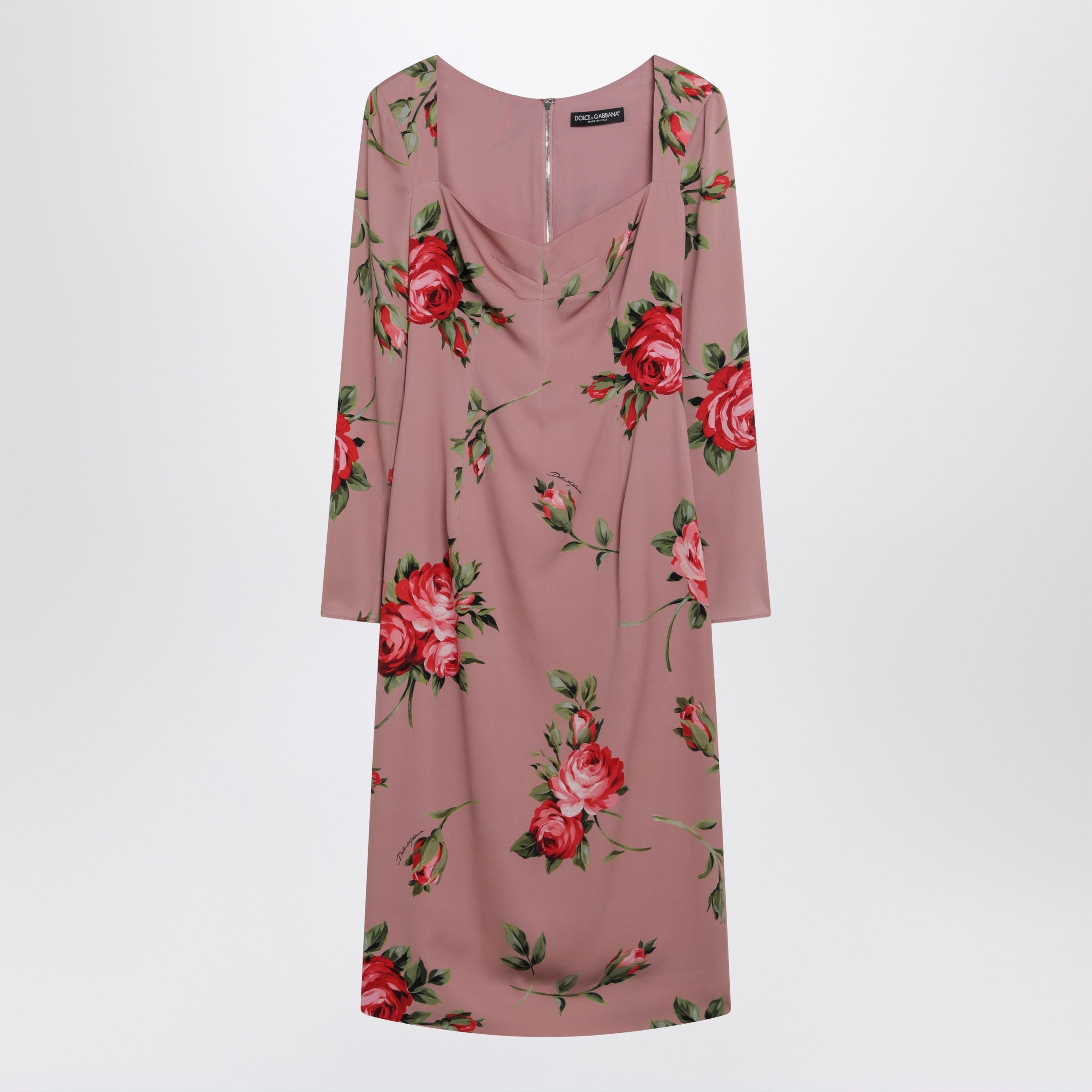 Dolce&Gabbana Bouquet Rose Print Sheath Dress Women