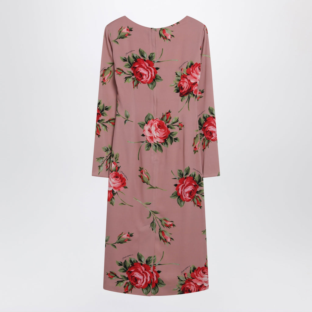 Dolce&Gabbana Bouquet Rose Print Sheath Dress Women