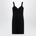 Dolce&Gabbana Black Sheath Dress With Lace Details Women
