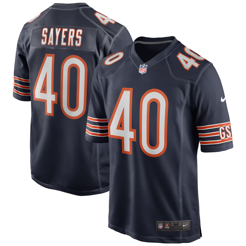Chicago Bears Gale Sayers Navy Game Retired Player Jersey