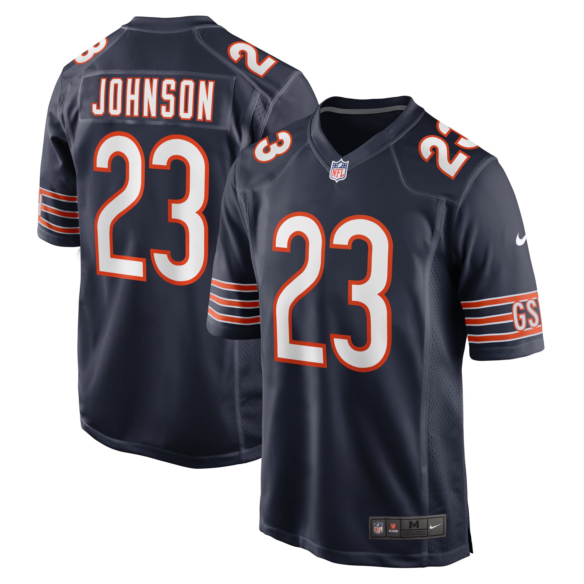 Chicago Bears Roschon Johnson Navy Team Game Jersey