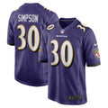 Baltimore Ravens Trenton Simpson Purple Game Jersey