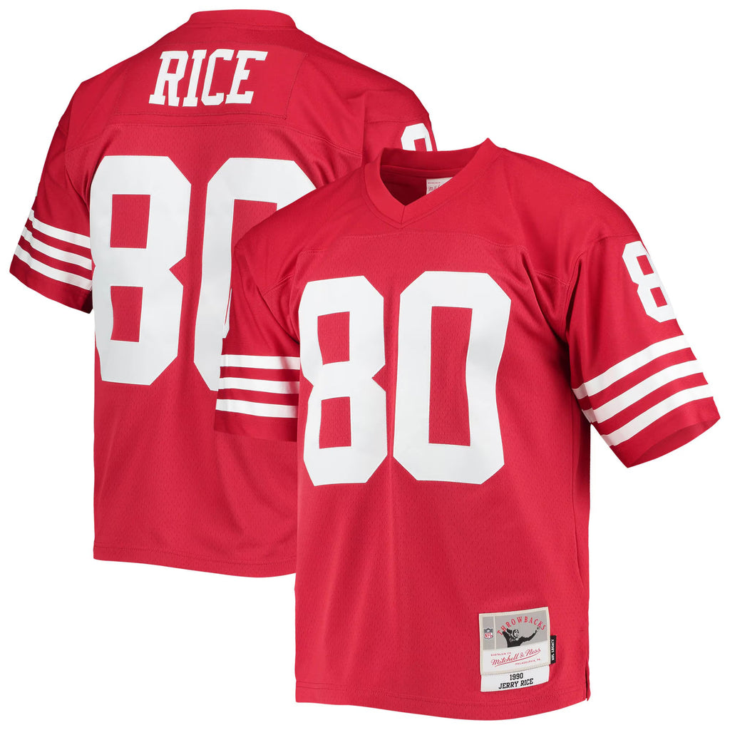 San Francisco 49ers Jerry Rice Mitchell & Ness Scarlet Legacy Replica Jersey