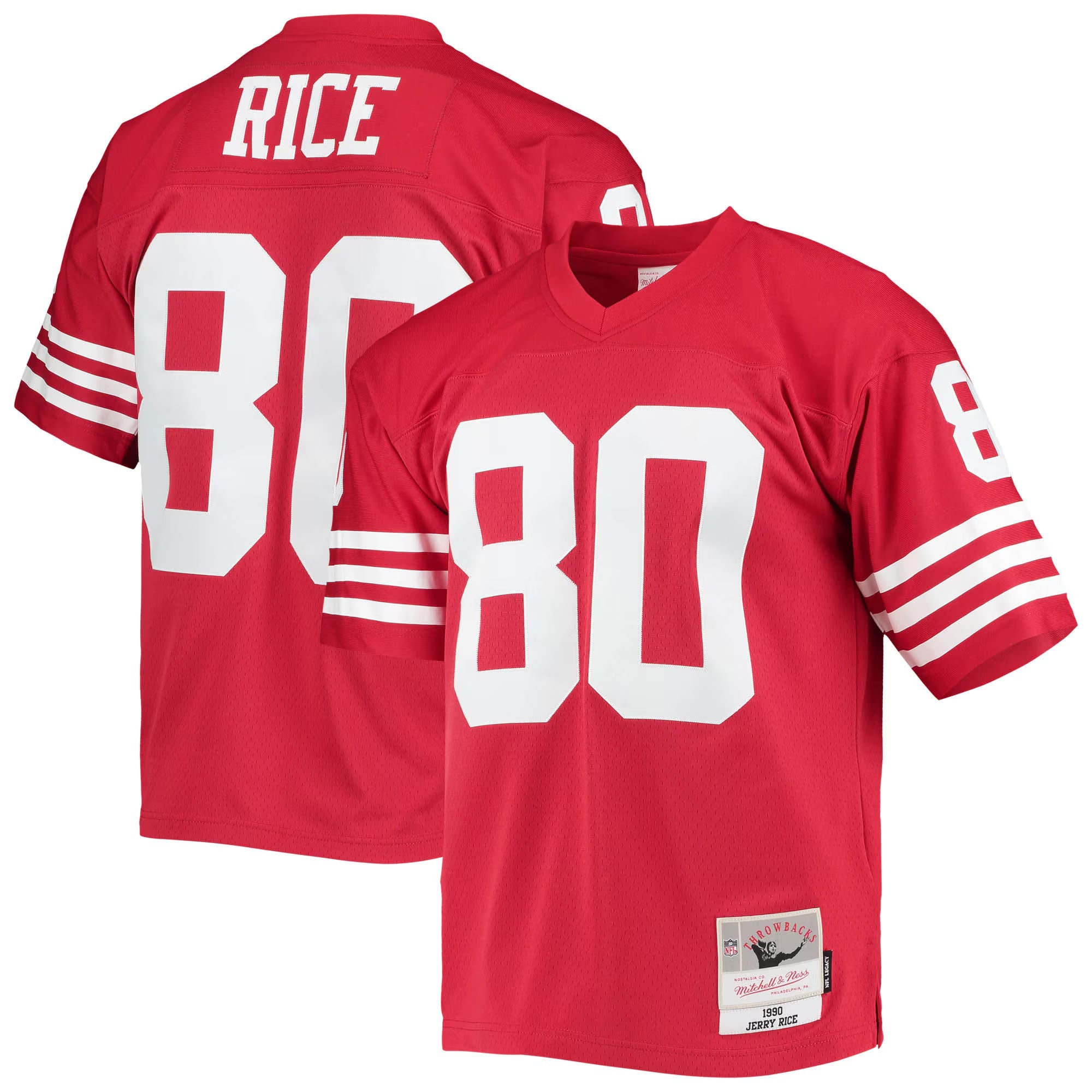 San Francisco 49ers Jerry Rice Mitchell & Ness Scarlet Legacy Replica Jersey