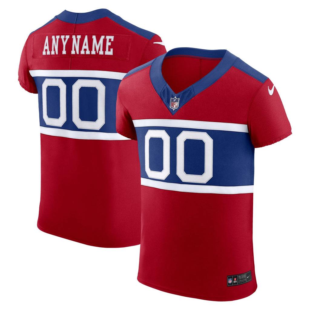 New York Giants Red Alternate Vapor F.U.S.E. Elite Custom Jersey