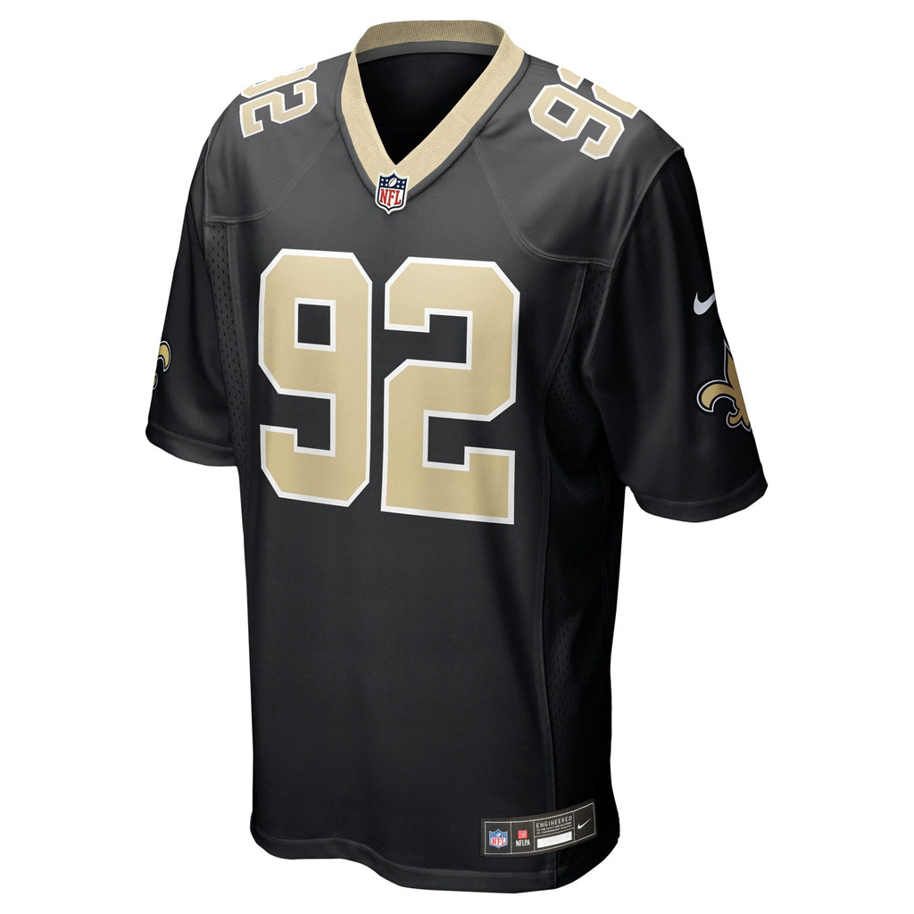 New Orleans Saints Davon Godchaux Black Team Game Jersey