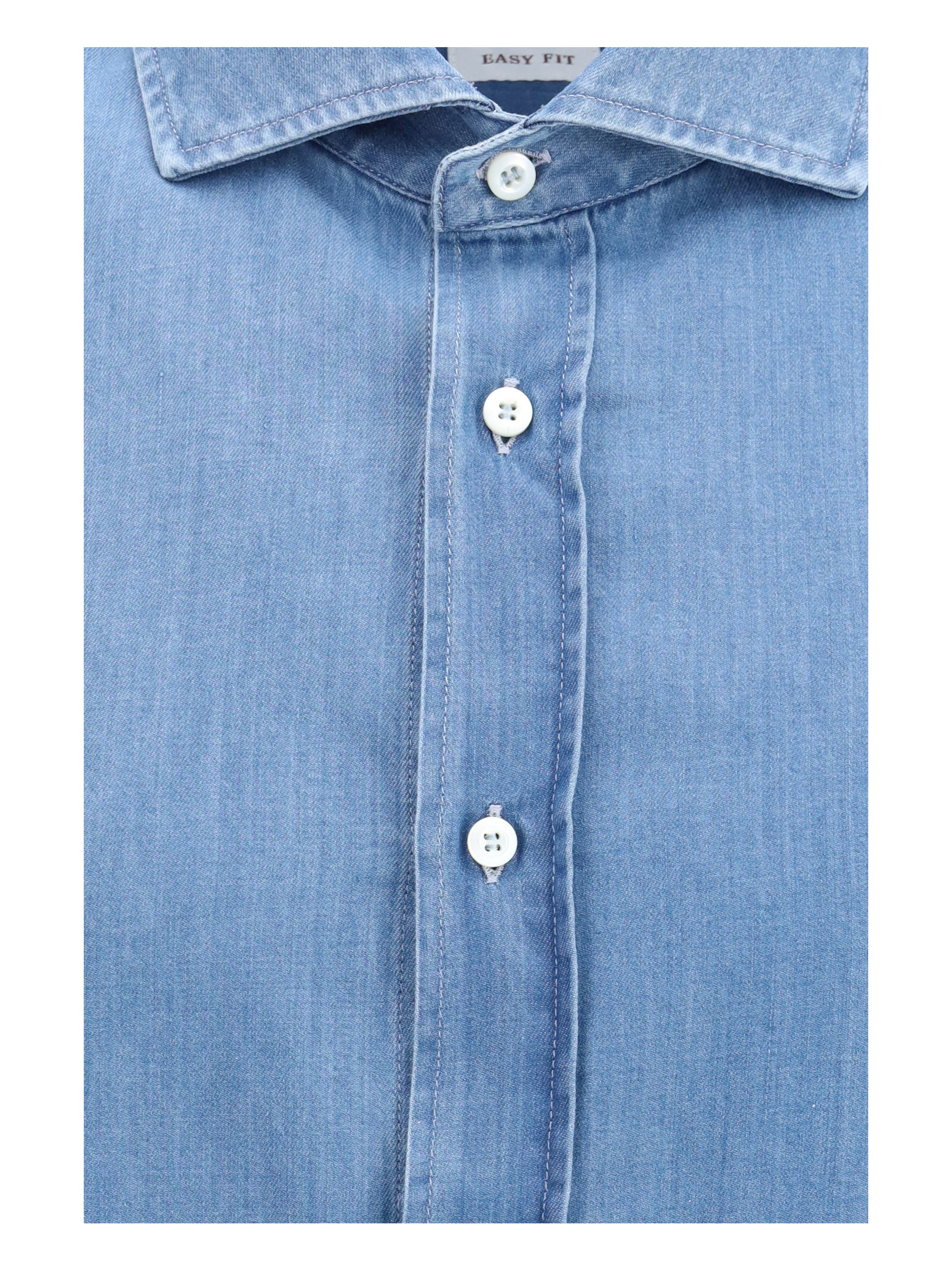 Brunello Cucinelli Men Cotton Denim Shirt