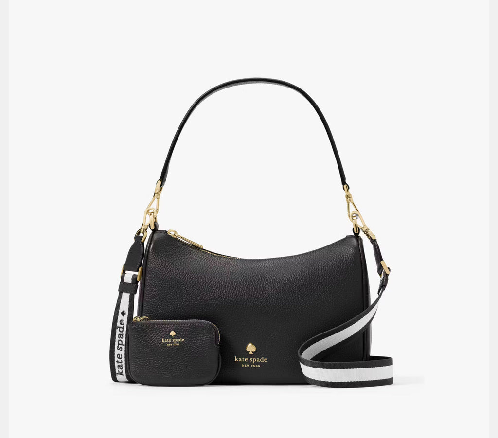 NWT Kate Spade Emma Leather Shoulder Bag In Black