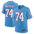 Tennessee Titans Bruce Matthews Light Blue Retired Player Alternate Game Jersey