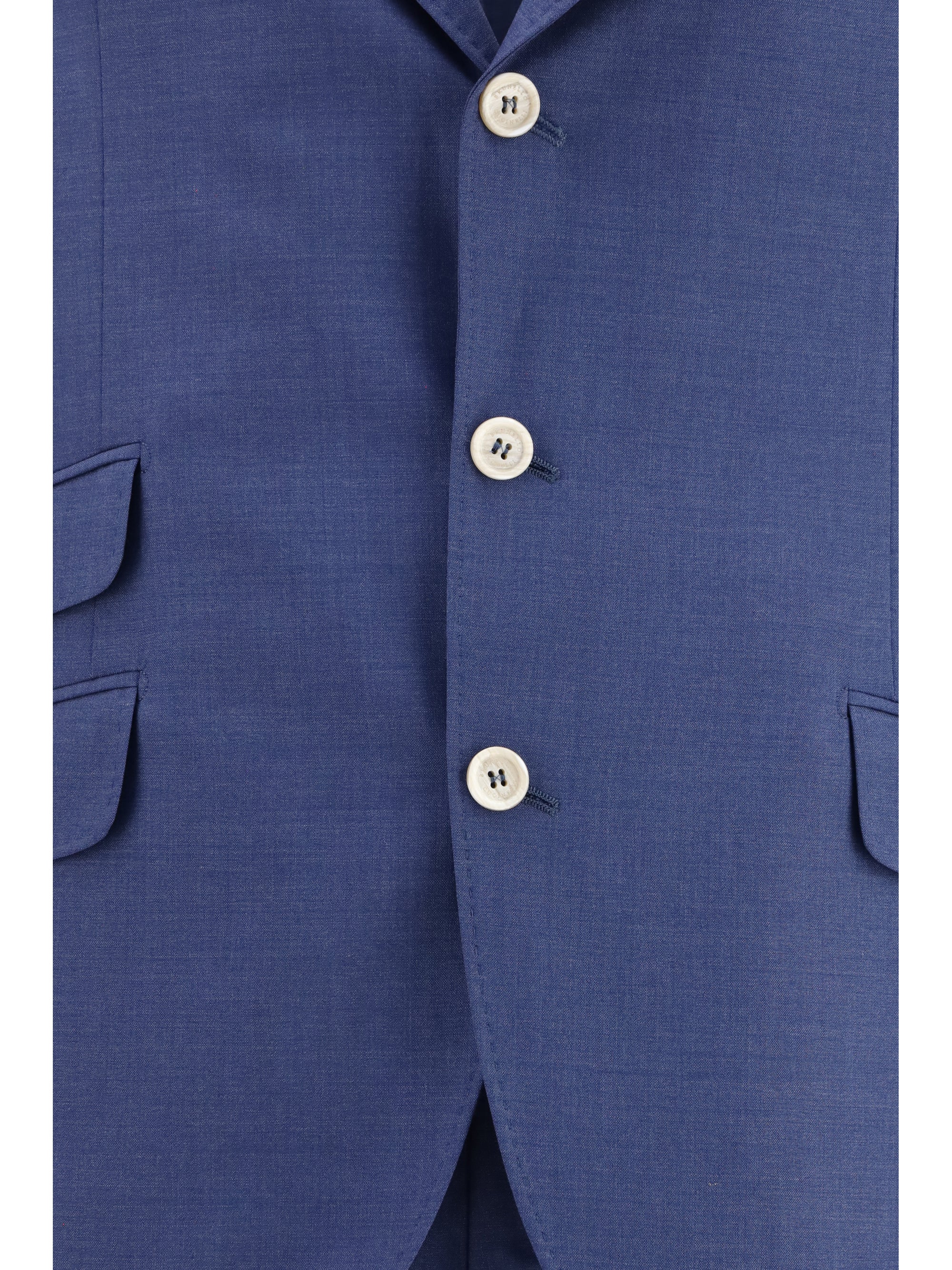 Brunello Cucinelli Men Single-Breasted Suit With Peak Lapels