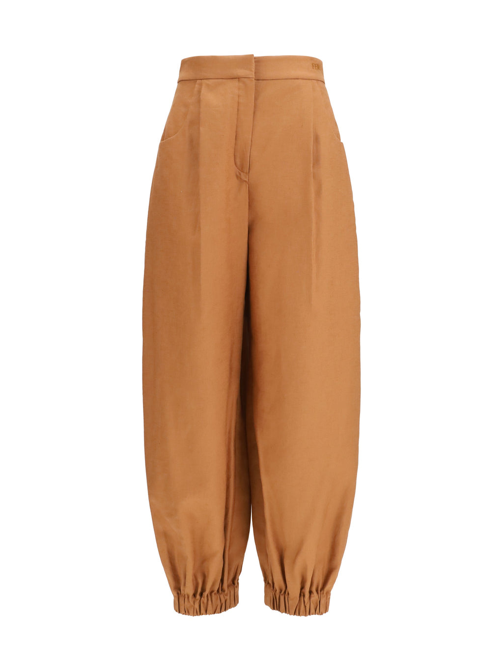 Fendi Women Cotton And Linen Balloon Pants