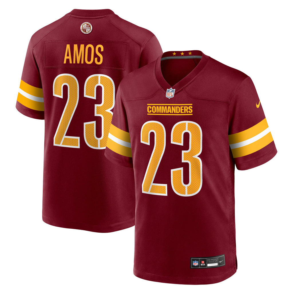 Washington Commanders Trey Amos Burgundy Team Game Jersey