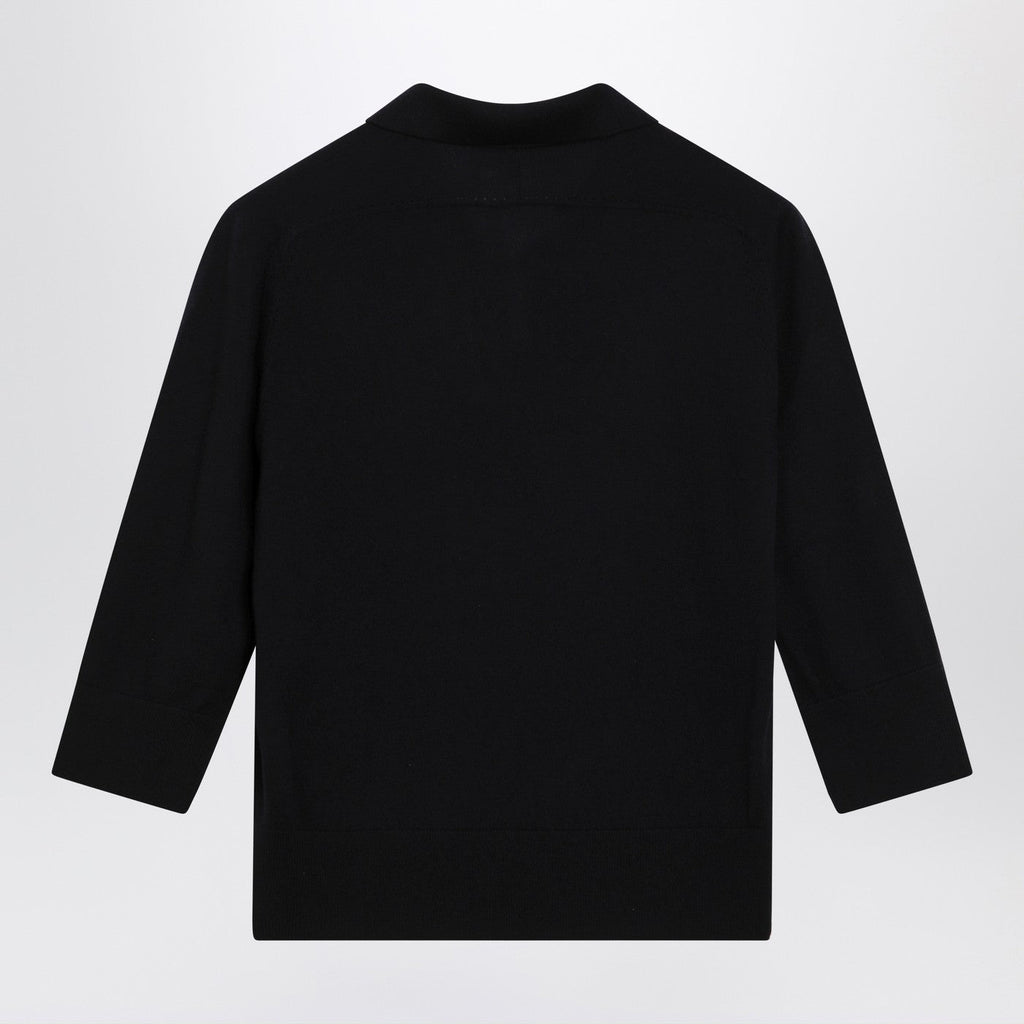 Loro Piana Navy Cashmere Polo Women