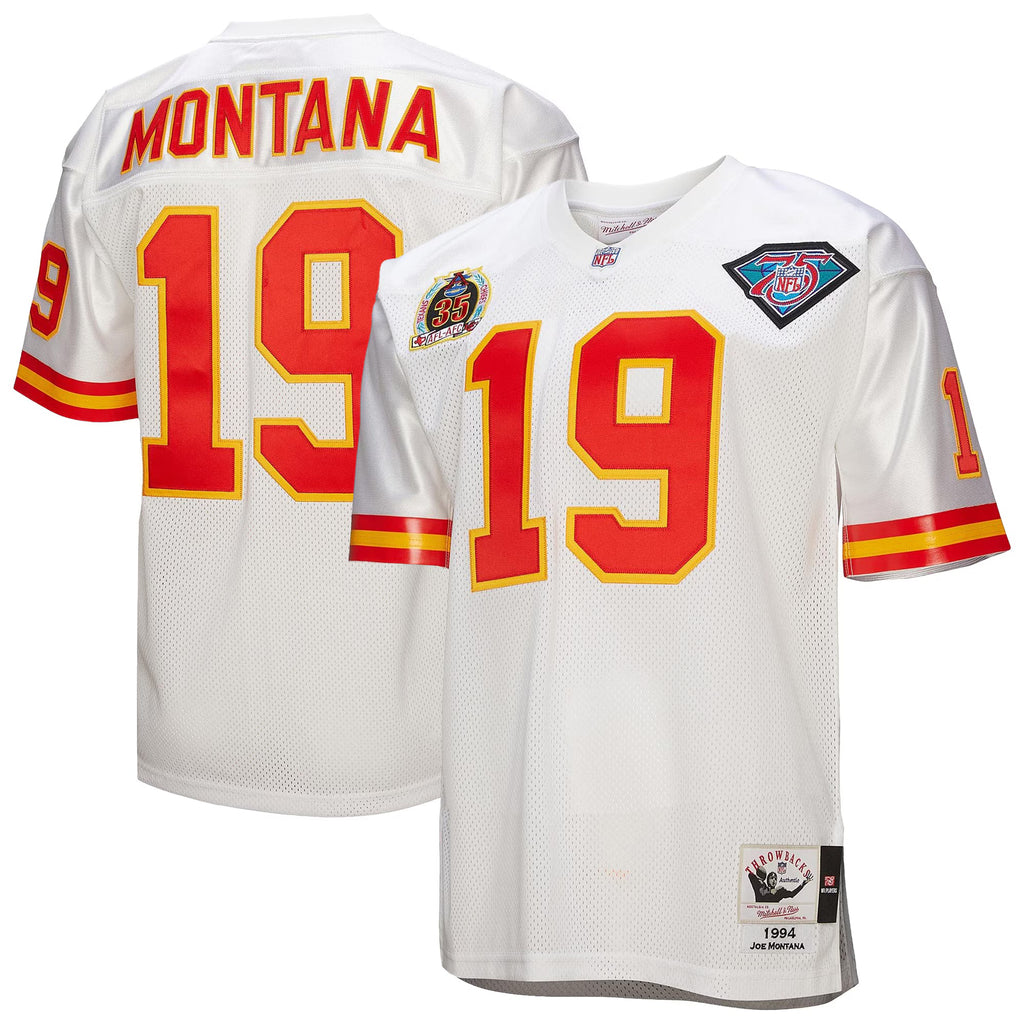 Kansas City Chiefs 1994 Joe Montana Mitchell & Ness White Authentic Throwback Retired Player Jersey