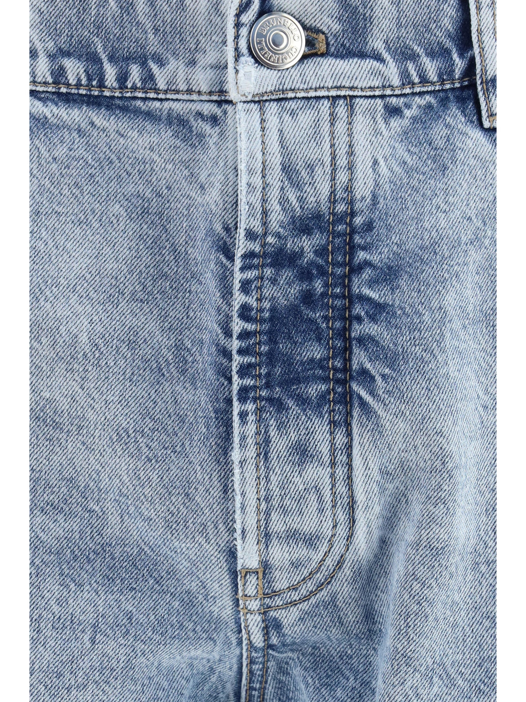Brunello Cucinelli Men Straight-Leg Turn-Up Jeans