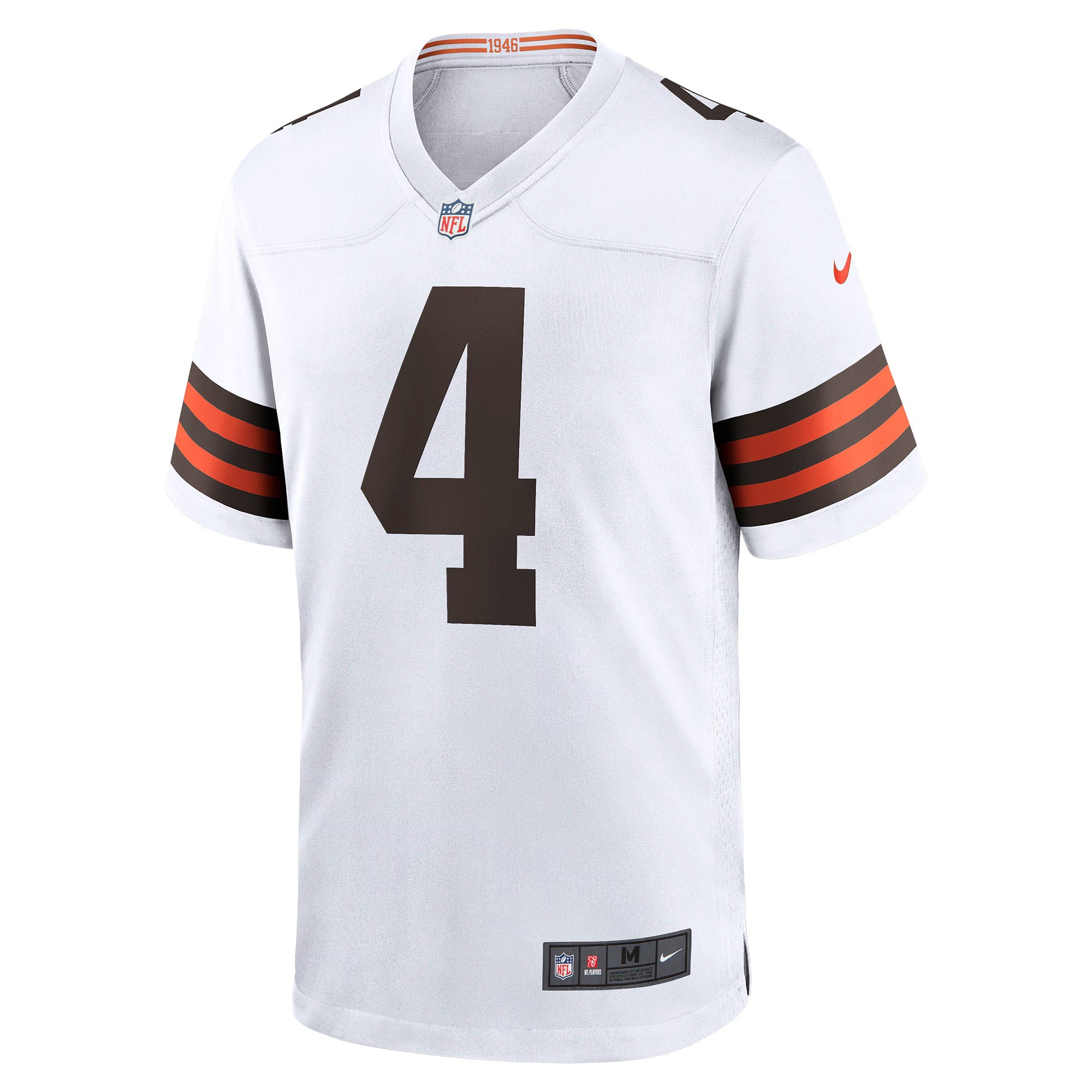 Cleveland Browns Deshaun Watson White Game Jersey