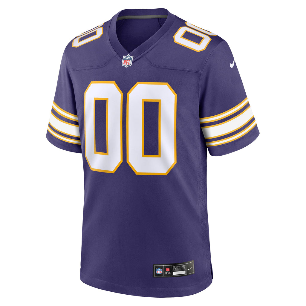 Minnesota Vikings Purple Classic Custom Game Jersey