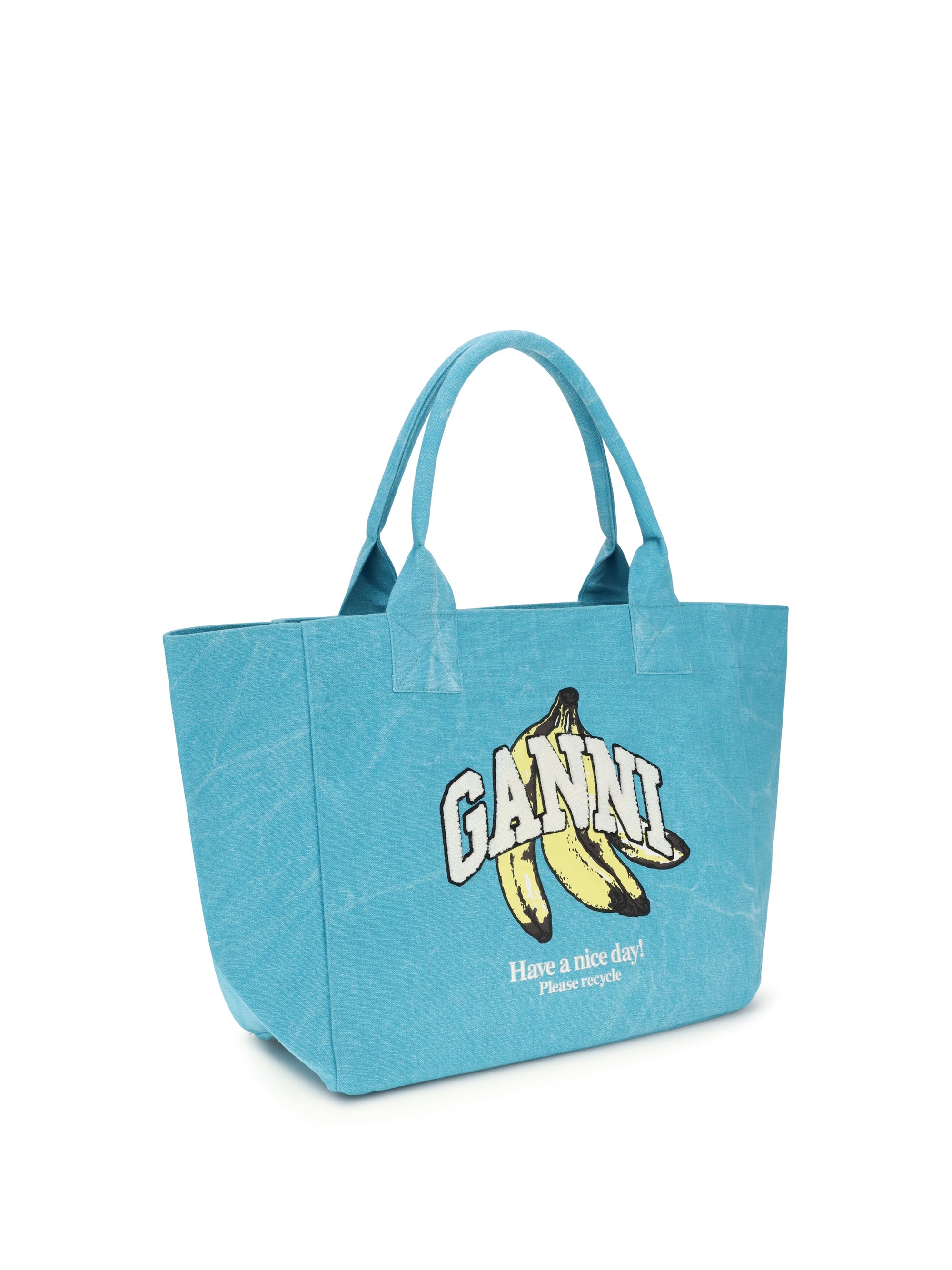 Ganni Women Medium Banana Print Tote Bag