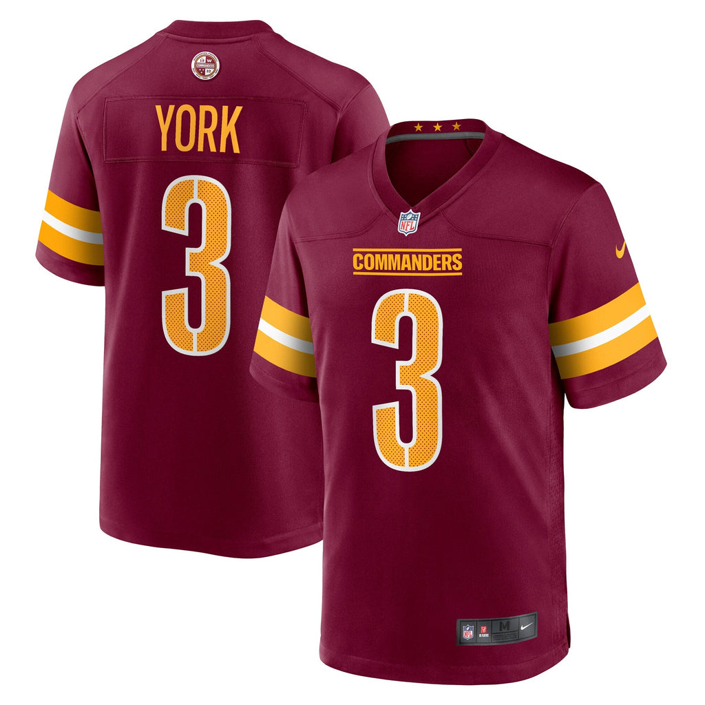 Washington Commanders Cade York Burgundy Game Jersey