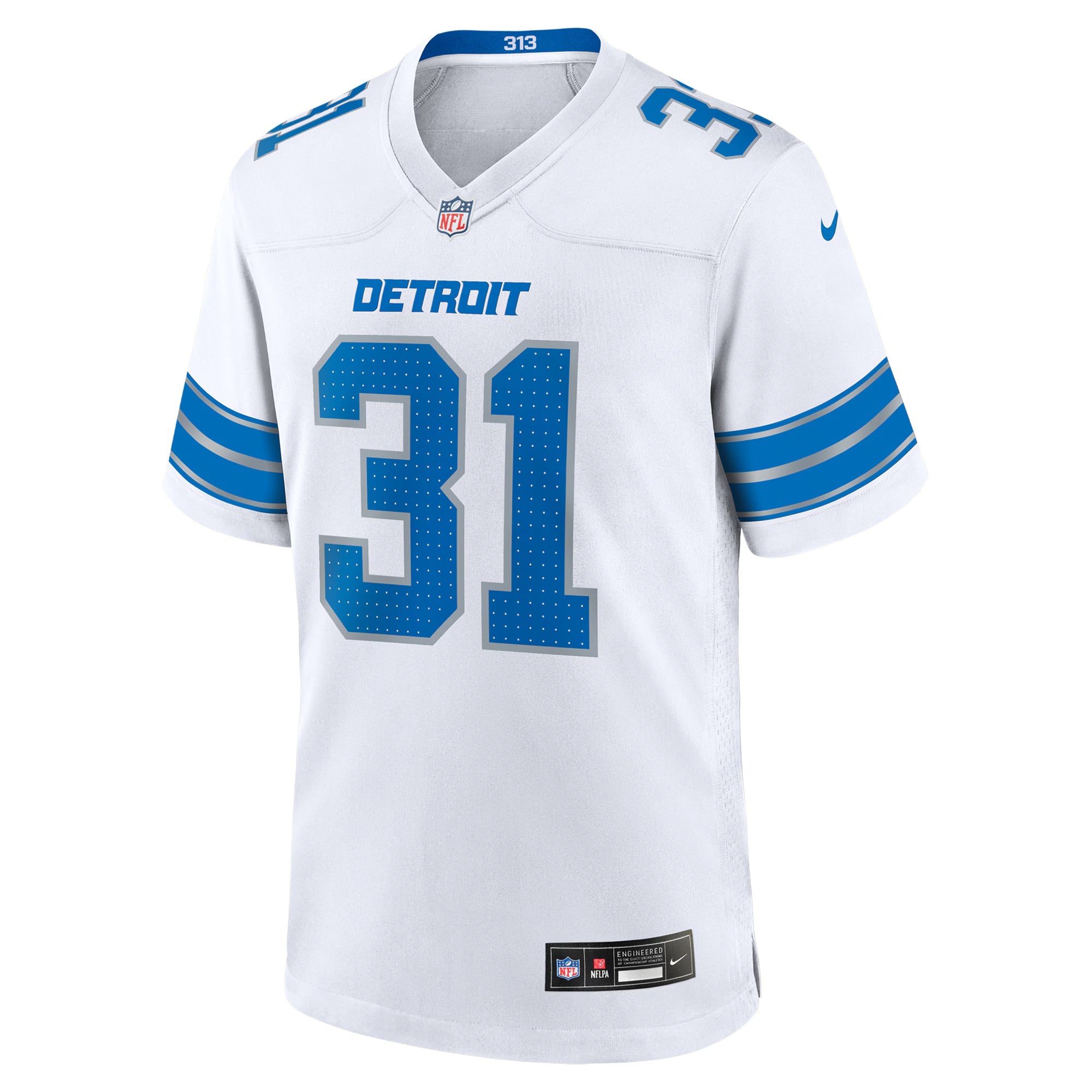 Detroit Lions Kerby Joseph White Game Jersey