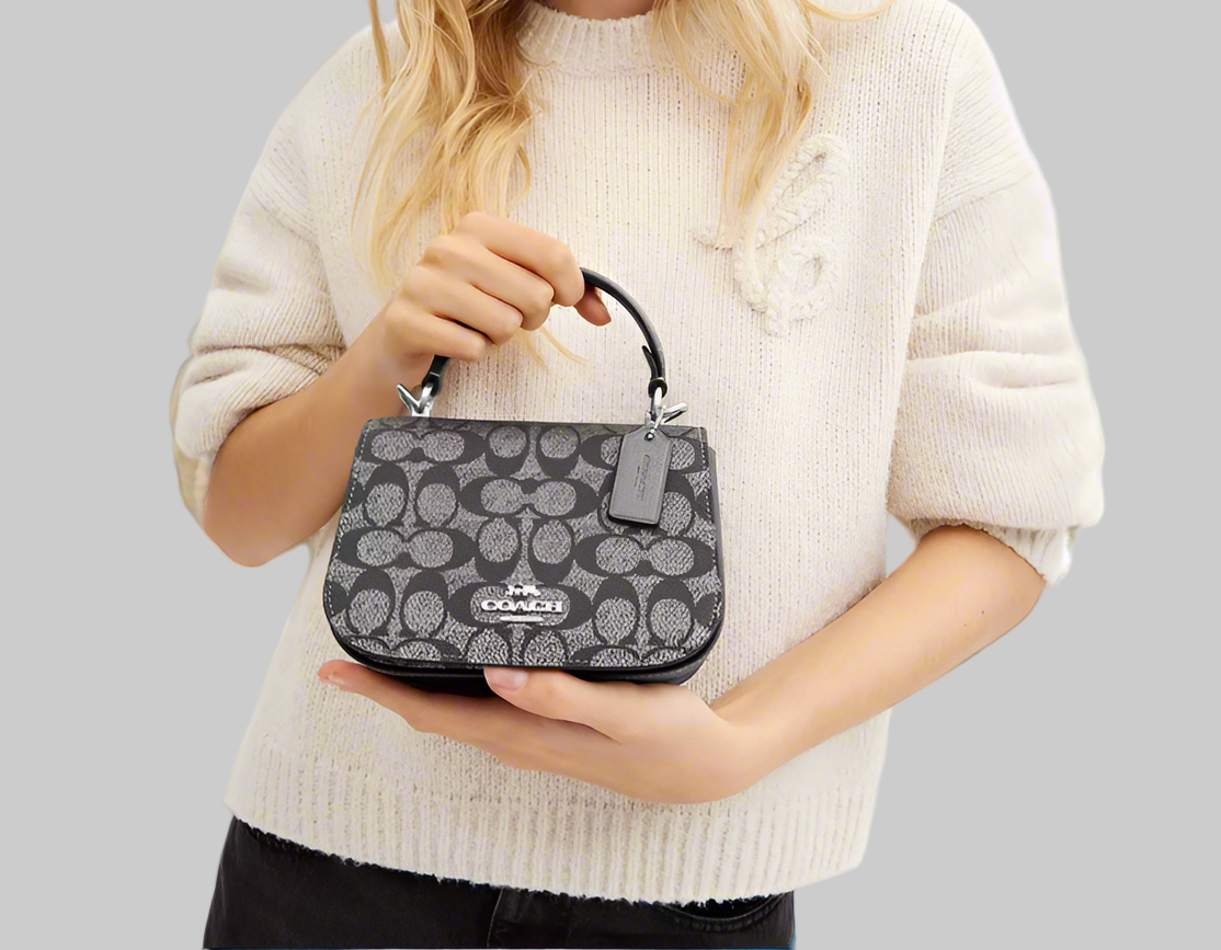 NWT Coach Lysa Top Handle Bag In Signature Canvas
