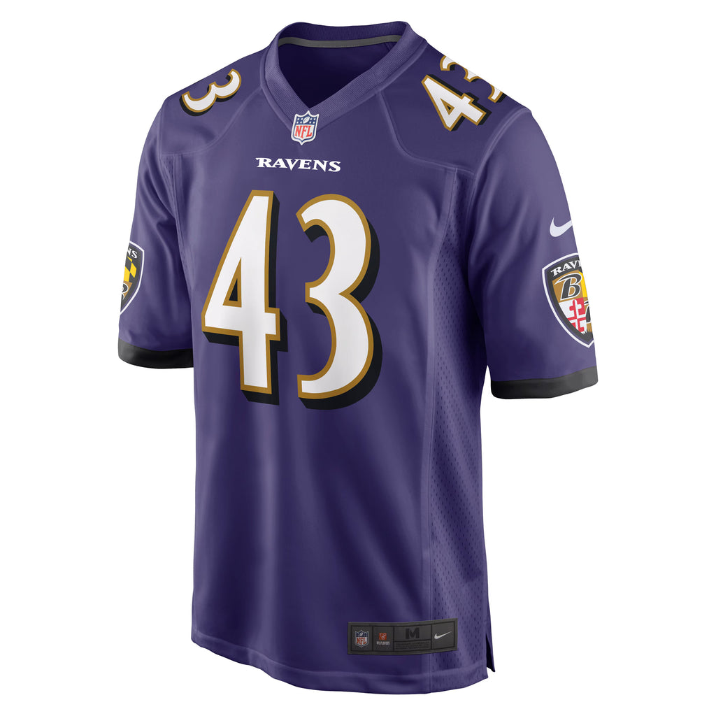 Baltimore Ravens Justice Hill Purple Game Jersey