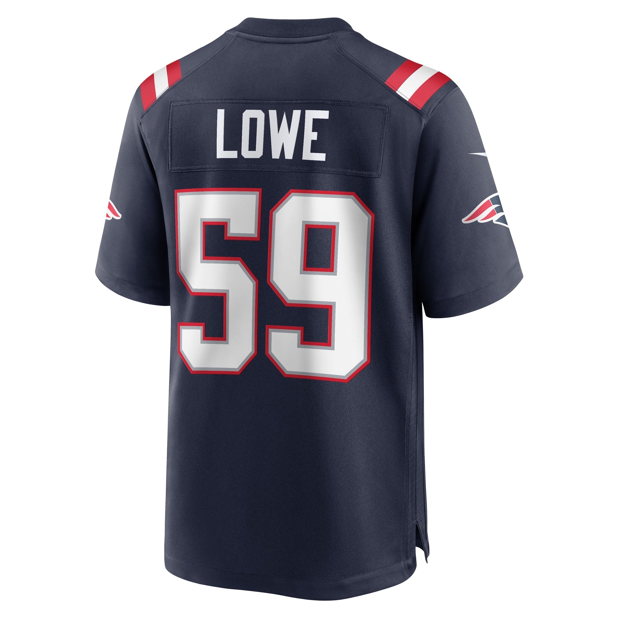 New England Patriots Vederian Lowe Navy Team Game Jersey