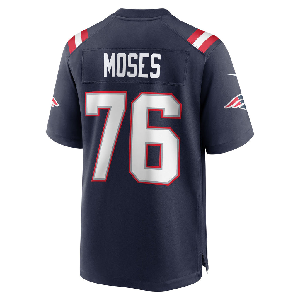 New England Patriots Morgan Moses Navy Team Game Jersey