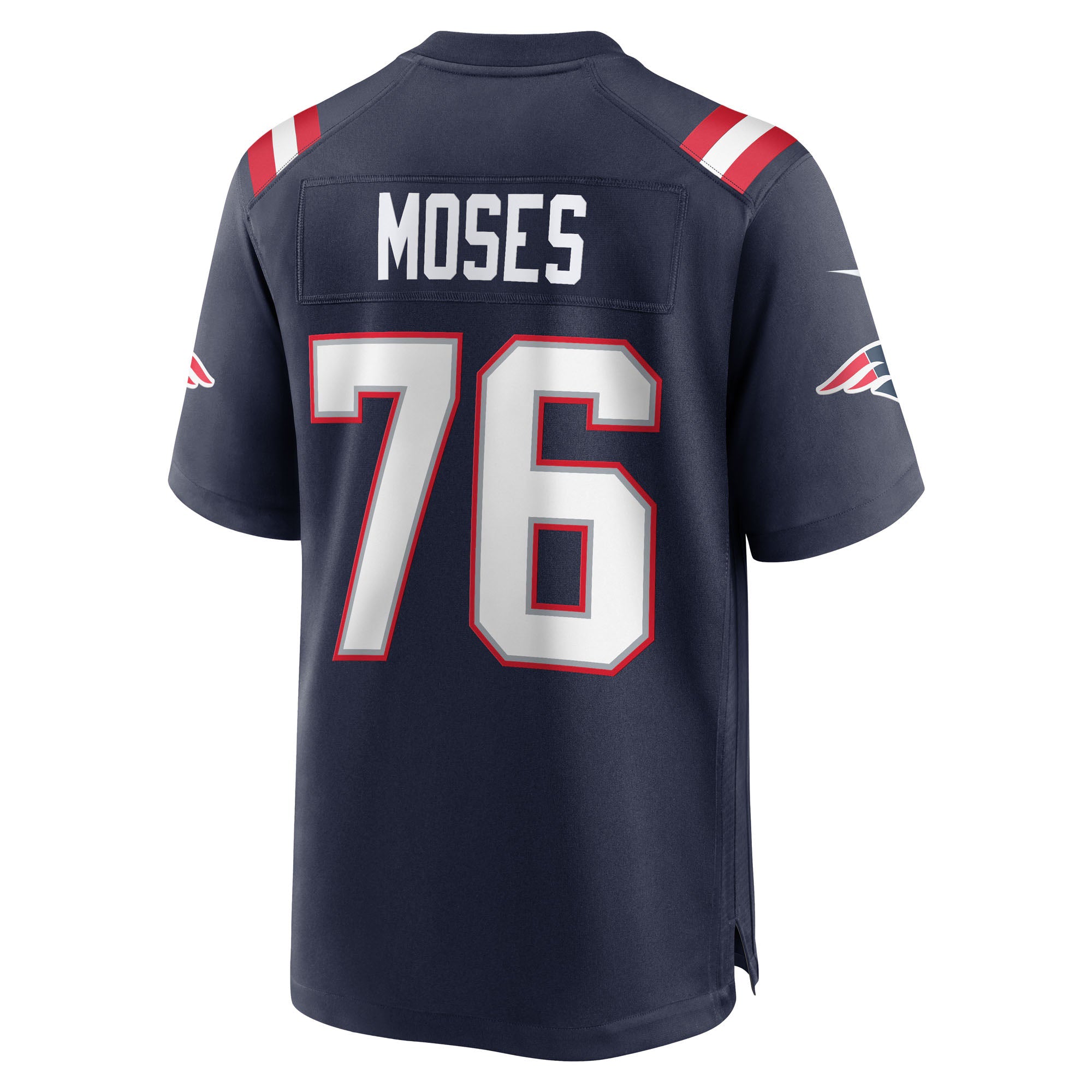 New England Patriots Morgan Moses Navy Team Game Jersey