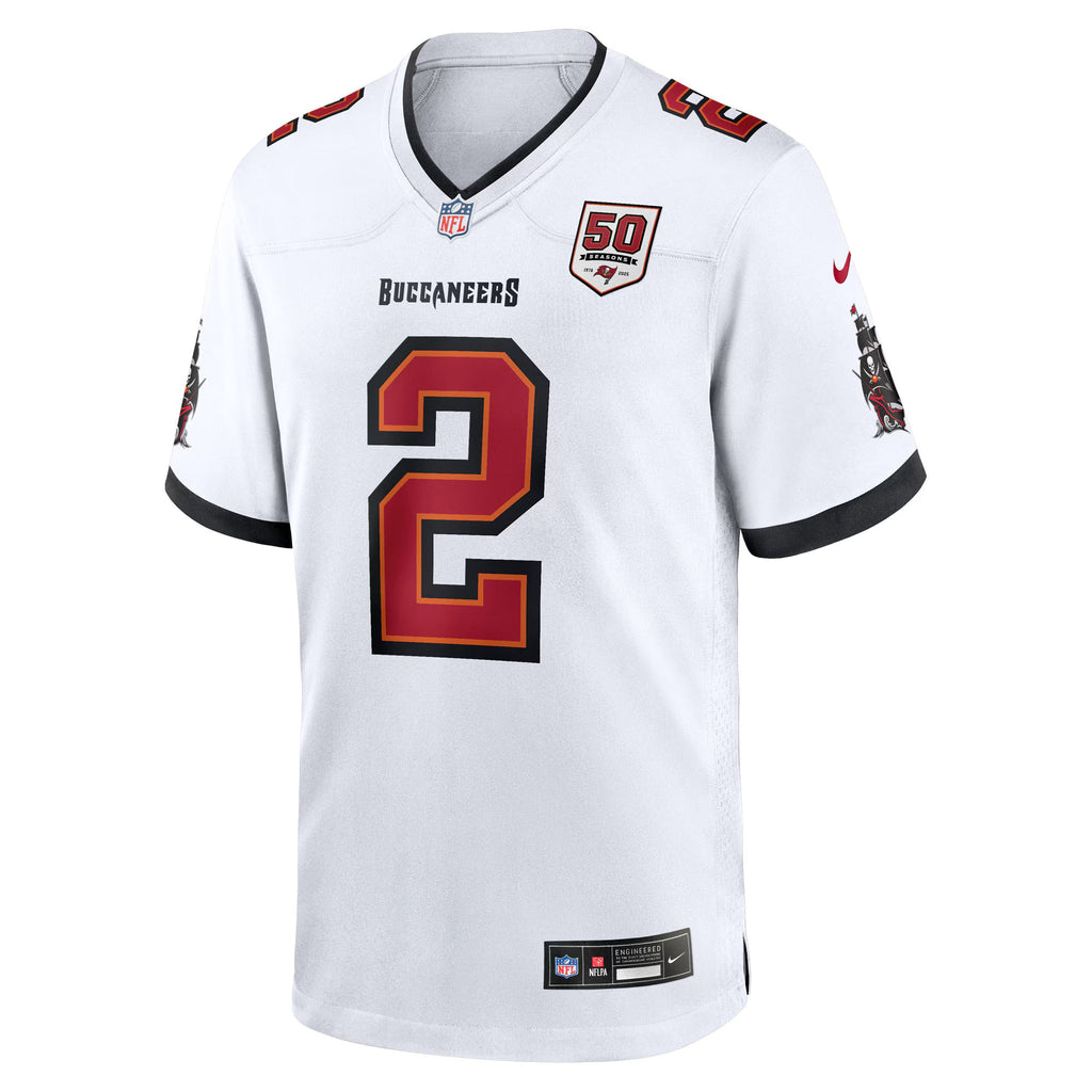 Tampa Bay Buccaneers Emeka Egbuka White 50th Season Game Jersey