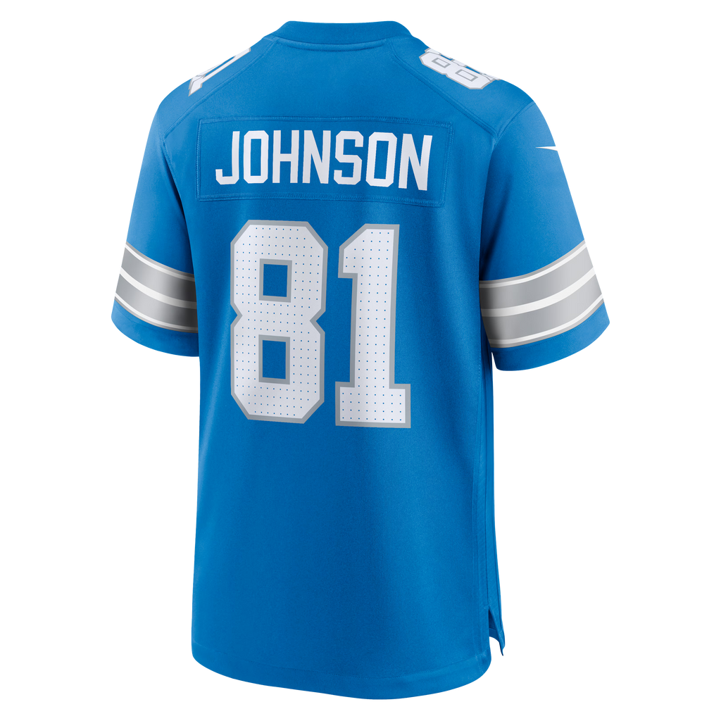 Detroit Lions Calvin Johnson Blue Team Retired Game Jersey