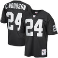 Las Vegas Raiders 2002 Charles Woodson Mitchell & Ness Black Authentic Throwback Retired Player Jersey
