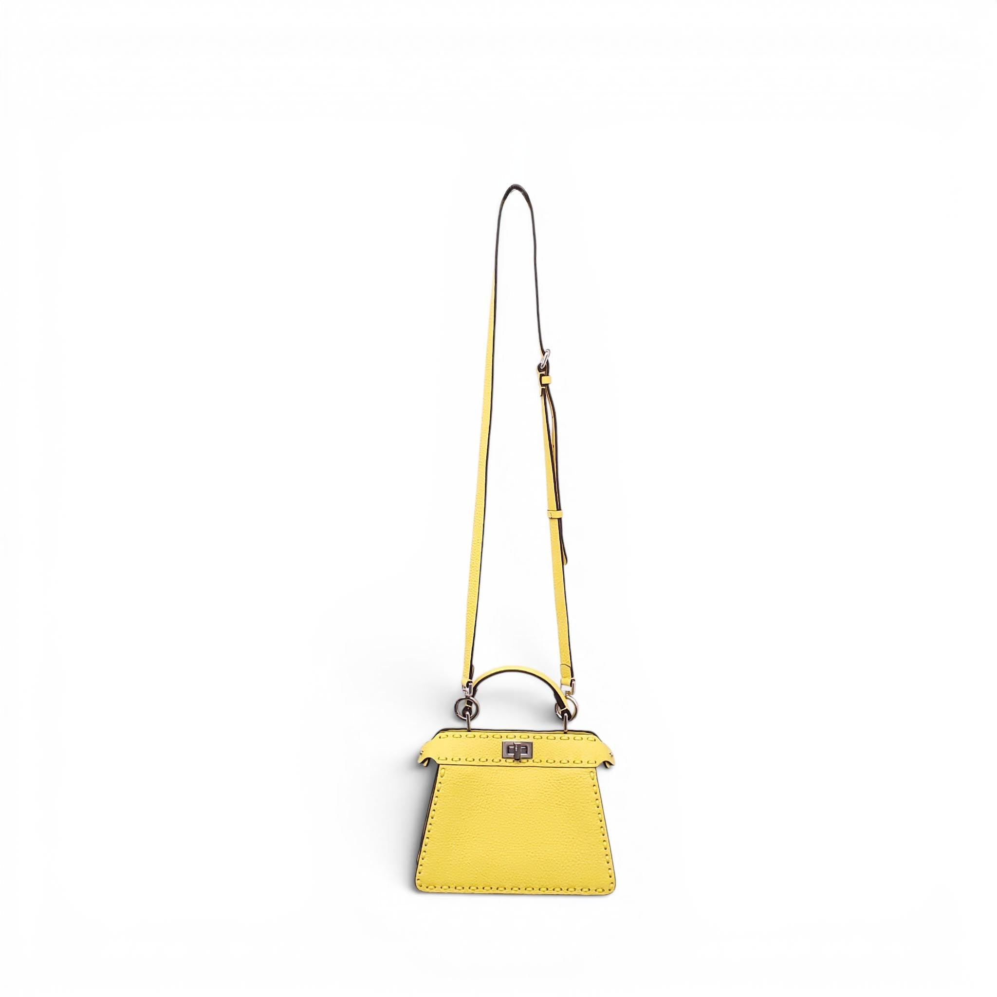 FENDI 2024 YELLOW PEEKABOO MINI BAG
