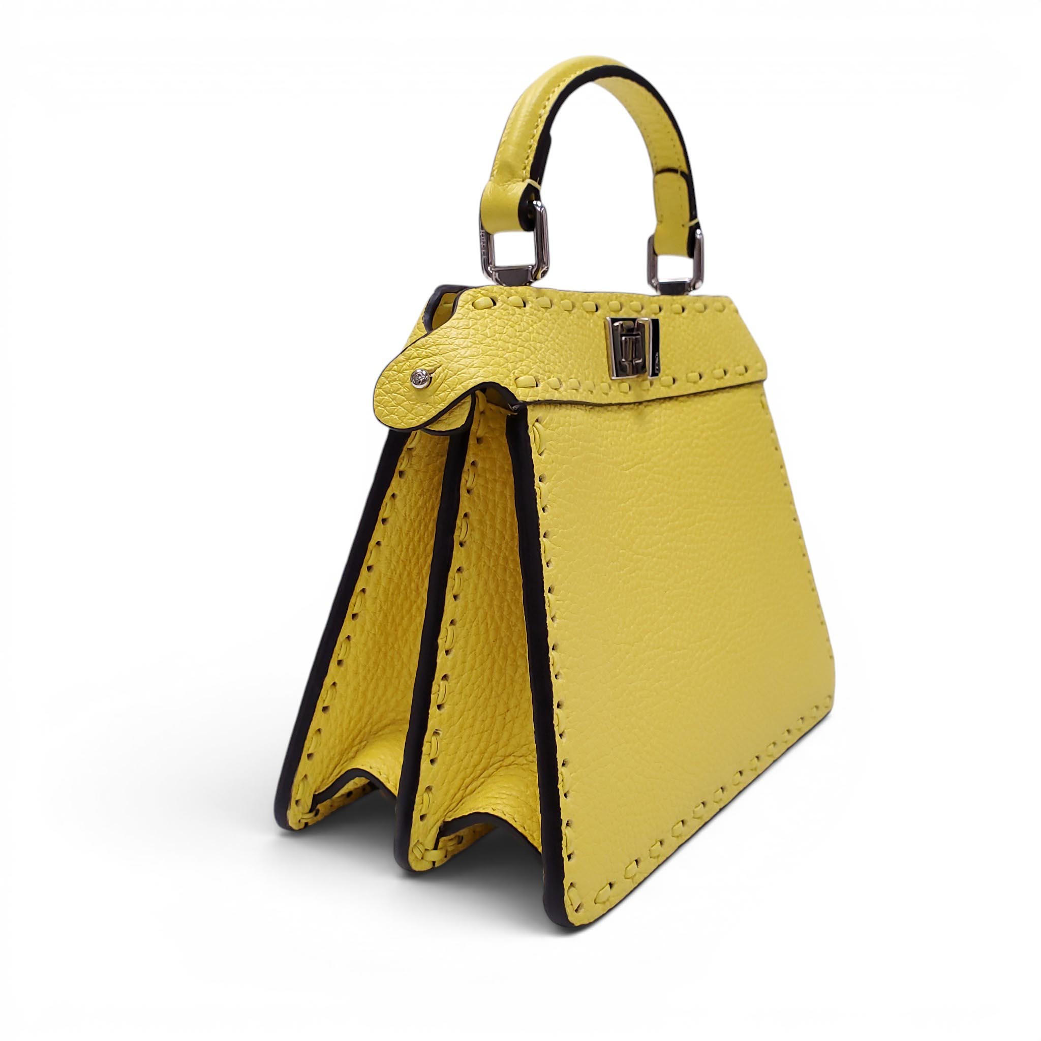 FENDI 2024 YELLOW PEEKABOO MINI BAG