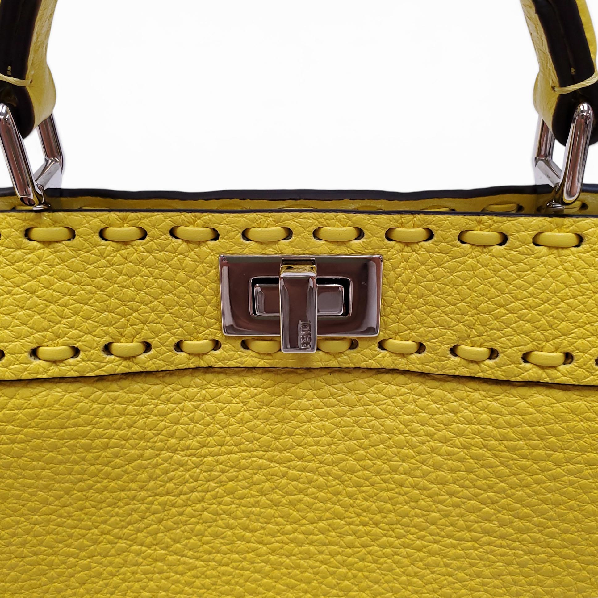 FENDI 2024 YELLOW PEEKABOO MINI BAG