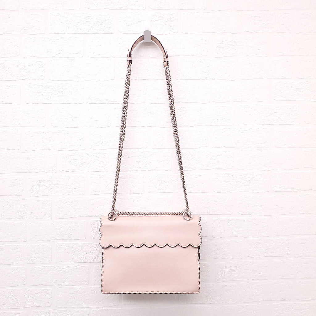 FENDI BABY PINK 'MINI KAN' SHOULDER BAG