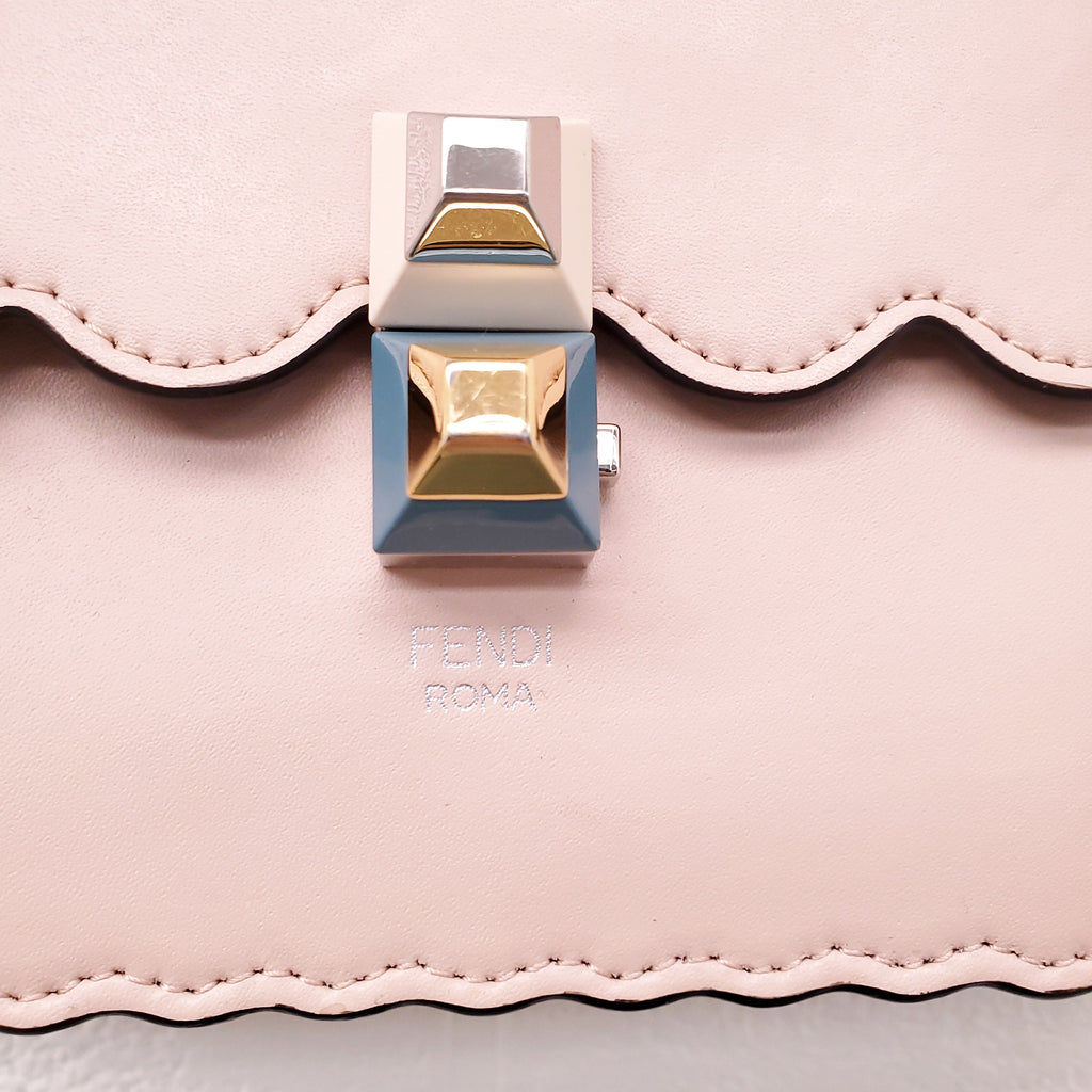FENDI BABY PINK 'MINI KAN' SHOULDER BAG