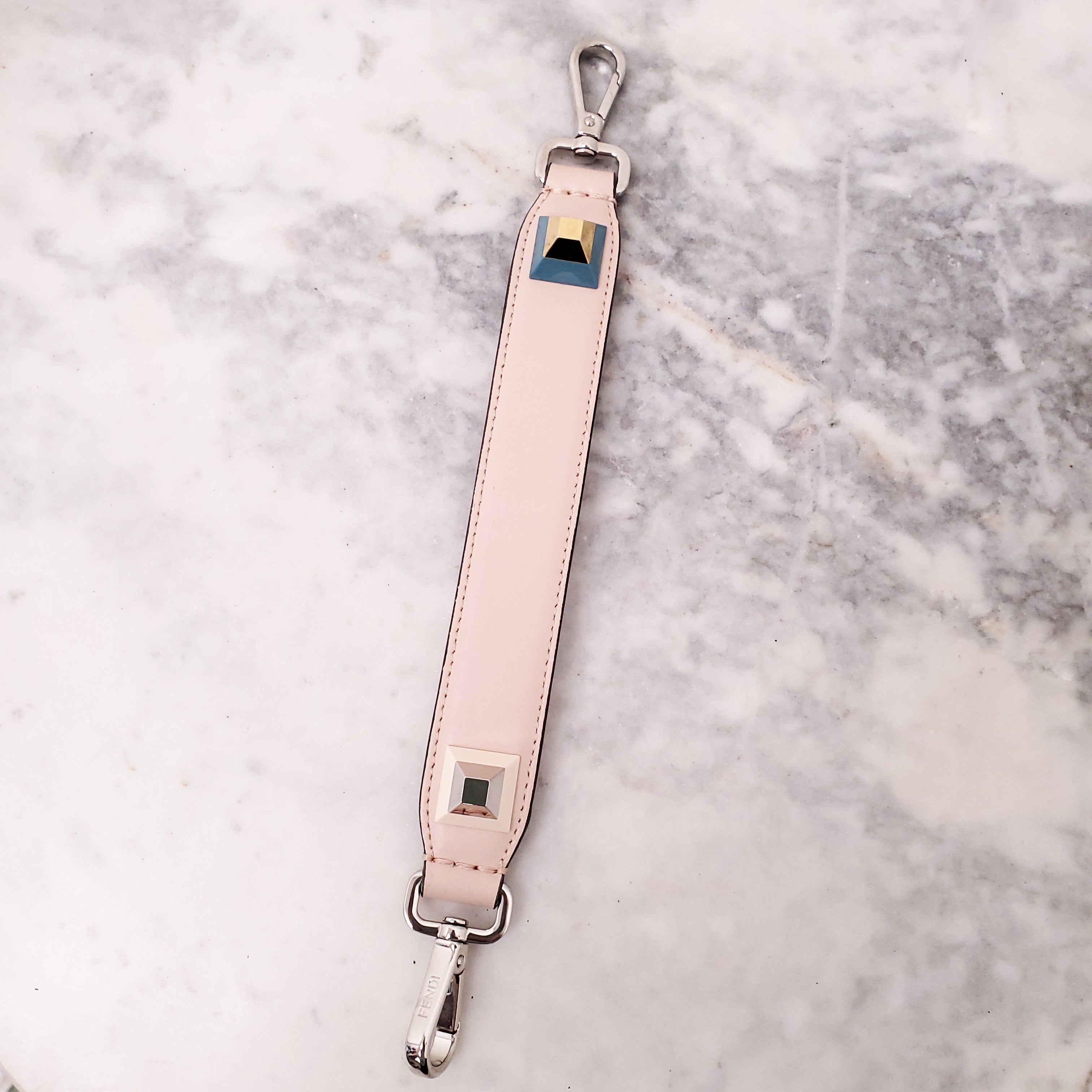 FENDI BABY PINK 'MINI KAN' SHOULDER BAG