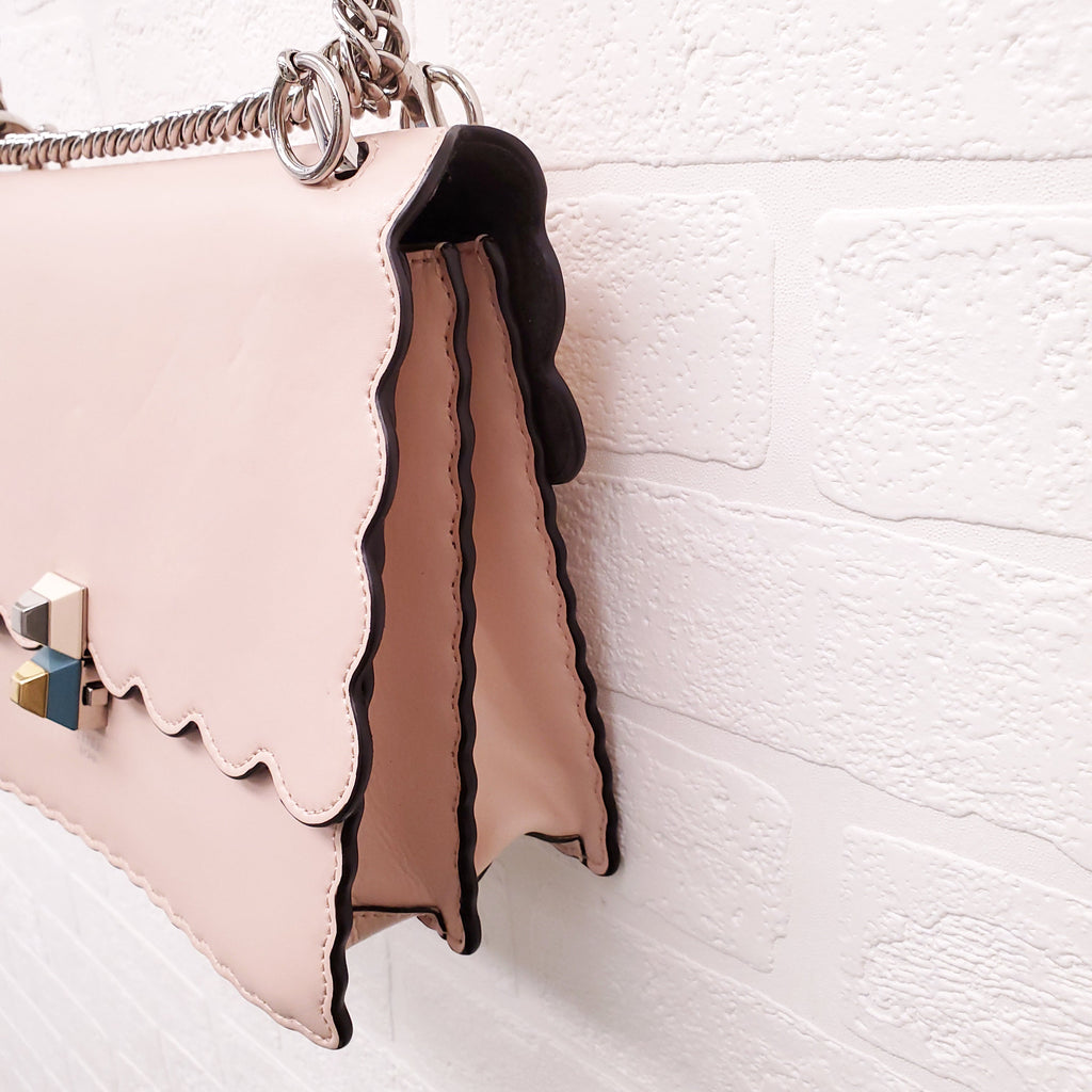 FENDI BABY PINK 'MINI KAN' SHOULDER BAG