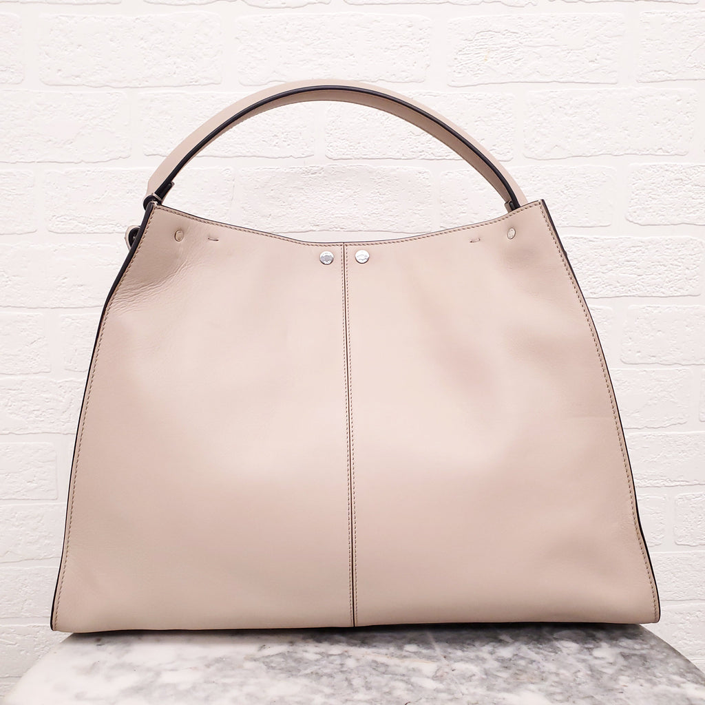 FENDI BEIGE LARGE 'VITELLO SETA CENTURY PEEKABOO' BAG