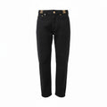 FENDI BLACK LOGO JEANS - SIZE 36