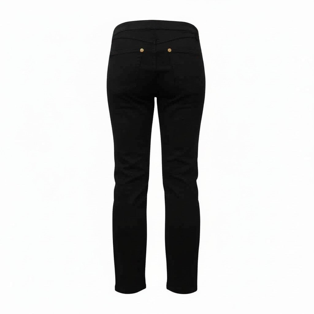 FENDI BLACK LOGO JEANS - SIZE 36