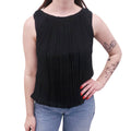 FENDI BLACK RUCHED TOP - SIZE 40