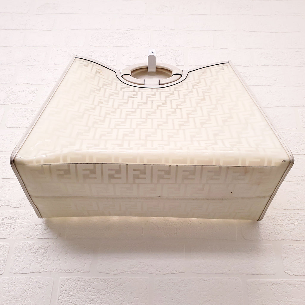 FENDI CREAM LARGE SHOPPER TOTE